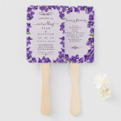 深い紫色のヴィオレットセット・オブ・ファン ハンドファン (正面&裏面)