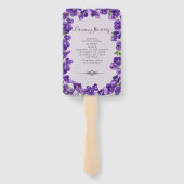 深い紫色のヴィオレットセット・オブ・ファン ハンドファン (裏面)