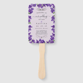 深い紫色のヴィオレットセット・オブ・ファン ハンドファン