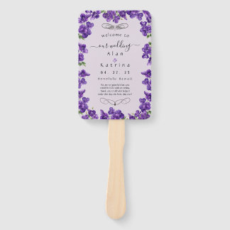 深い紫色のヴィオレットセット・オブ・ファン ハンドファン