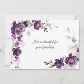 深い紫色の牡丹ノートカード ノートカード (正面)