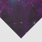 深い紫色の背景にきらきら光る星 薄葉紙 (詳細)