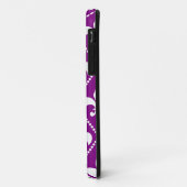 深い紫（紋章の）フラ・ダ・リ（モノグラム付き） Case-Mate iPhoneケース (裏面/左)