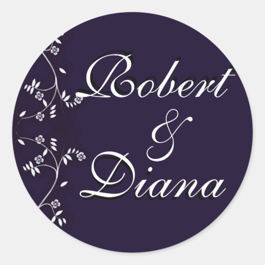 深い結婚梅花 ラウンドシール (正面)