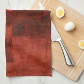 深い絵画クリムゾン キッチンタオル (四つ折り)