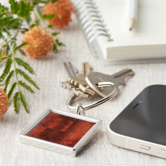 深い絵画クリムゾン キーホルダー (側面)