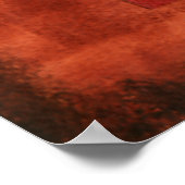 深い絵画クリムゾン ポスター (角)