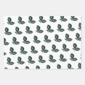 深い緑白葉 ラッピングペーパーシート (正面)