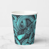 深い考え – ブラックとティール（緑がかった色）: 紙コップ (左)