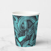 深い考え – ブラックとティール（緑がかった色）: 紙コップ (右)