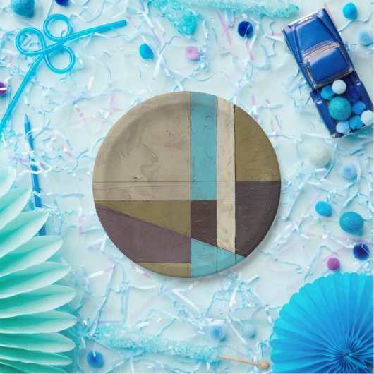 深い色のContemporayの最小主義の絵画 ペーパープレート (パーティー)