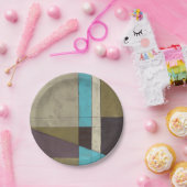 深い色のContemporayの最小主義の絵画 ペーパープレート (パーティー)