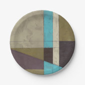 深い色のContemporayの最小主義の絵画 ペーパープレート (正面)