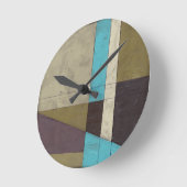 深い色のContemporayの最小主義の絵画 ラウンド壁時計 (傾斜)