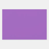 深い薄紫無地の色 ラッピングペーパーシート (正面3)