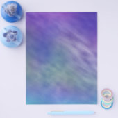 深い虹の色の空の背景 チラシ (シングル)