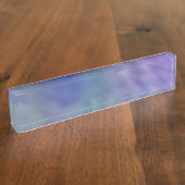 深い虹の色の空の背景 デスクネームプレート (側面)