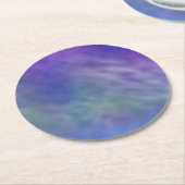 深い虹の色の空の背景 ラウンドペーパーコースター (アングル)