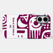 深い赤と白ドードル Case-Mate iPhoneケース (裏面 (横))