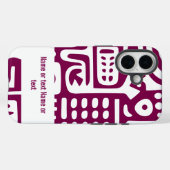 深い赤と白ドードル Case-Mate iPhoneケース (裏面 (横))