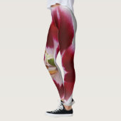 深い赤チューリップ レギンス (左)