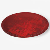 深い赤テクス素朴チャ抽象芸術背景 ペーパープレート (アングル)