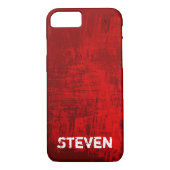 深い赤テクス素朴チャ抽象芸術背景 Case-Mate iPhoneケース (裏面)