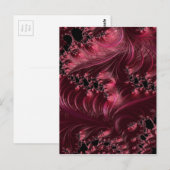 深い赤フラクタル ポストカード (正面/裏面)