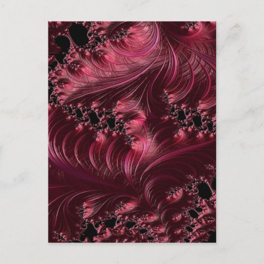 深い赤フラクタル ポストカード (正面)