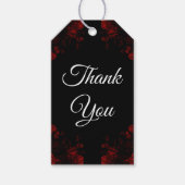 深い赤フローラエレガントゴシック結婚ズ ギフトタグ (正面)