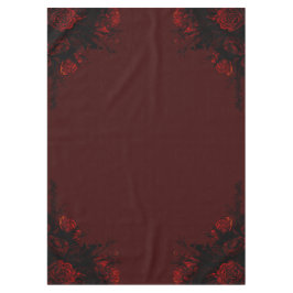 深い赤フローラエレガントゴシック結婚ズ テーブルクロス