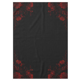 深い赤フローラエレガントゴシック結婚ズ テーブルクロス