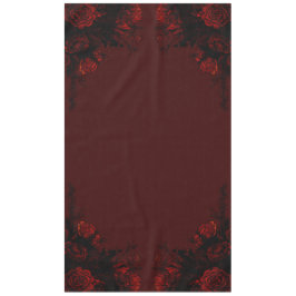 深い赤フローラエレガントゴシック結婚ズ テーブルクロス