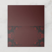 深い赤フローラエレガントゴシック結婚ズ プレイスカード (外部開封)