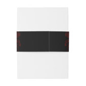 深い赤フローラエレガントゴシック結婚ズ 招待状ベリーバンド (裏面例)