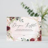 深い赤ブルゴーニュフローラ金ゴールド枠おむつラッフル エンクロージャーカード (スタンド正面)