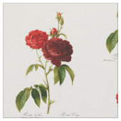 深い赤ヴィンテージ絵画バラ ファブリック (クローズアップ)