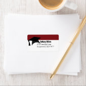 深い赤卒業キャップラベル ラベル (インサイチュ)