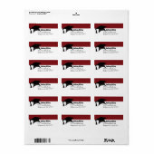 深い赤卒業キャップラベル ラベル (フルシート)