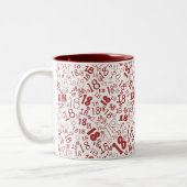 深い赤白番第18誕生日2トーンマグカップ ツートーンマグカップ (左)