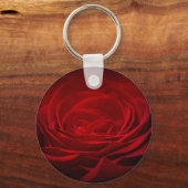 深い赤血バラオンブラック キーホルダー (正面)