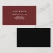 深い赤 名刺 (正面/裏面)