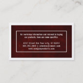 深い赤/ 縁ど（白） 名刺 (裏面)