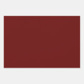 深い赤、赤無地の、クリスマスレッド、プレーンレッド ラッピングペーパーシート (正面2)