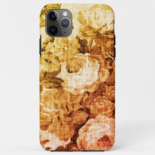 深い金ゴールドヴィンテージフローラツール Case-Mate iPhoneケース (裏面)
