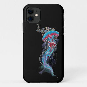 深い降下蛍光クラゲ iPhone 11 ケース