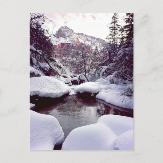 深い雪ミドル・エメラルドプール ポストカード (正面)