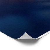 深い青い海の水中を漂う熱帯魚 ポスター (角)
