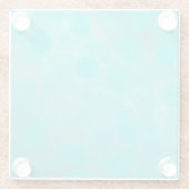 深い青い海模様 ガラスコースター (裏面)