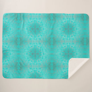 深い青い海模様 シェルパブランケット